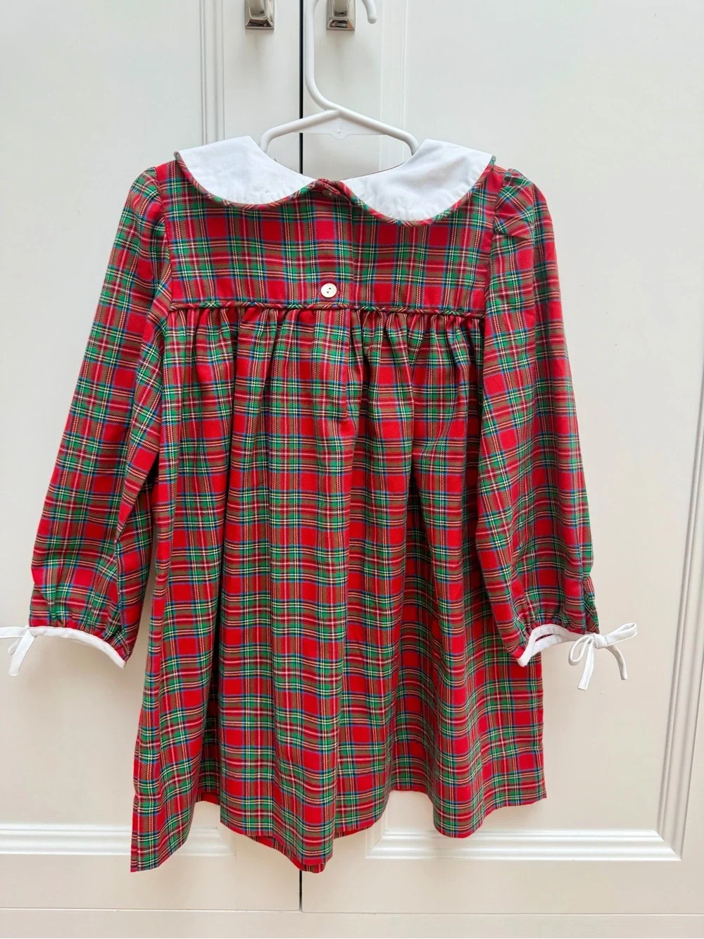 Shrimp & Grits Kids Red Tartan Plaid Peter Pan Collar Holiday Dress 4T EUC